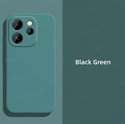 Liquid Silicone Soft TPU Phone Bumper Case Cover - Original and Sleek Design for Reno 15 (Black Green)