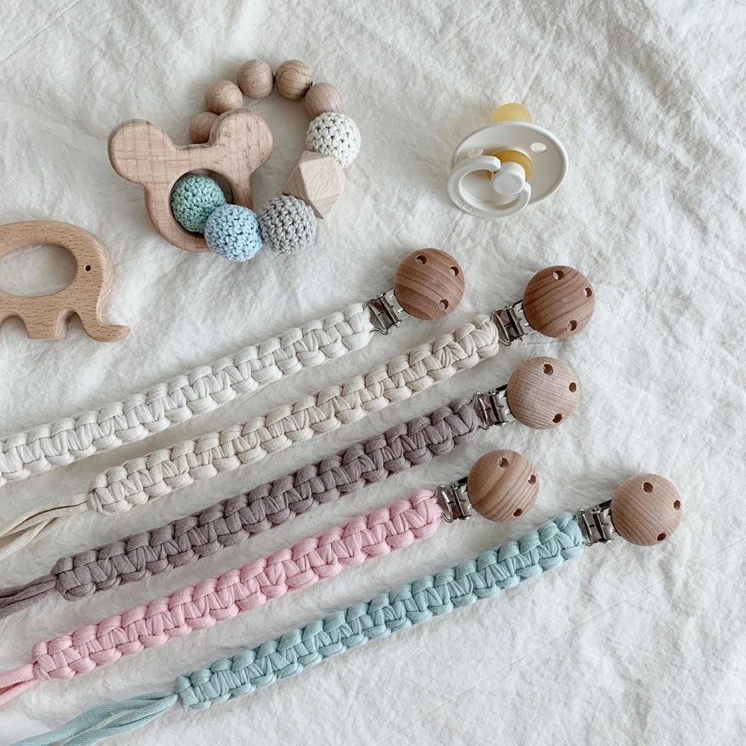 Cadena de chupete de ganchillo para bebé, pentagrama de ganchillo, cuerda  para chupete, Clip para masticar, juguete organizador, regalo de ducha para  Recién Nacido QX2D - AliExpress