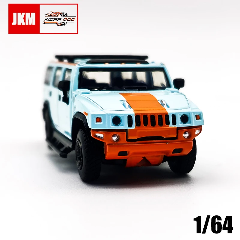 

Литая модель автомобиля JKM 1/64 Humer H2, Переводные картинки в виде внедорожника, колесные шины из сплава, игрушечный автомобиль, подарки для взрослых и подростков