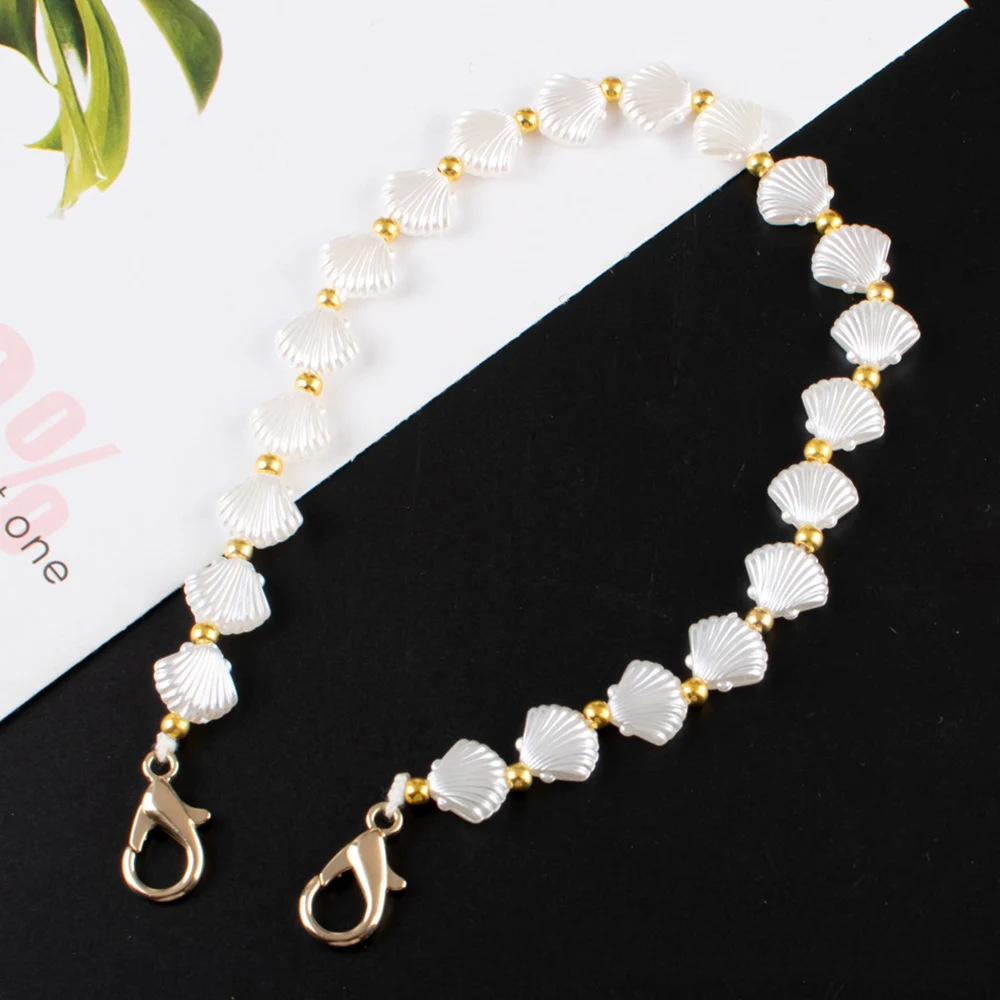 Detachable Mobile Phone Case Chain ABS Handbag Strap Bag With Buckle Hand Imitate Shell Chain Phone Lanyard Decoration Chain diy mobile phone case chain detachable handbag strap bag hand chain phone lanyard imitate pearl chain with spring ring