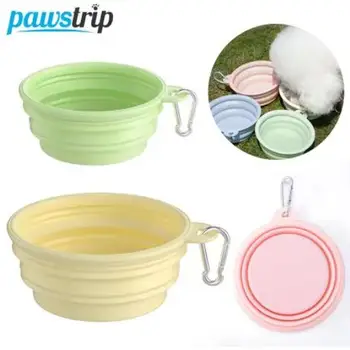 350ml/1000ml Collapsible Dog Bowl Outdoor Travel Pet Drinking Bowl for Dog Cats Folding Silicone Bowl Puppy Food Container 1