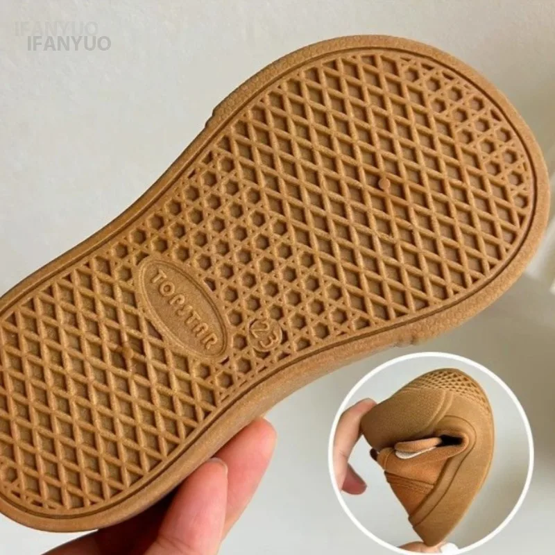 3-7Y Children's Shallow Mouth Canvas Shoes 2024 Spring Autumn Boys Girls' Skateboard Shoes Soft soled Kindergarten Indoor Shoes 5