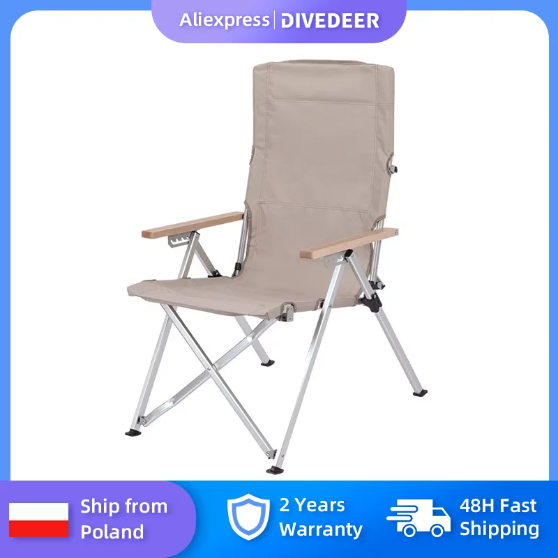 Fauteuil pliant portable DIVEDEER pêche barbecue camping équipement extérieur loisirs
