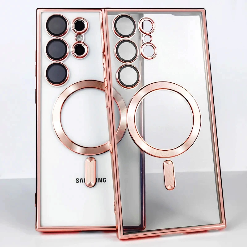 حافظة شحن لاسلكية مغناطيسية شفافة لـ MagSafe لهاتف...