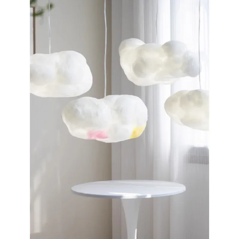 

Nordic LED Cloud Pendant Lamp for Restaurant Living Room Bedroom Kids' Room Cotton Cloud Design Home Decor Appliance Art Fixture