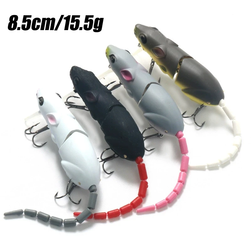 1/3pcs Mouse Fishing Lures 3d Swimbait Rat Pike Bass Minnow Floating Baits Fishing Lure Jointed Lure Fishing Accessories