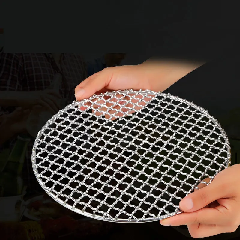 Stainless Steel 304 Food Grade 8-75CM Round BBQ Barbecue Grill Wire Grid Mesh Net