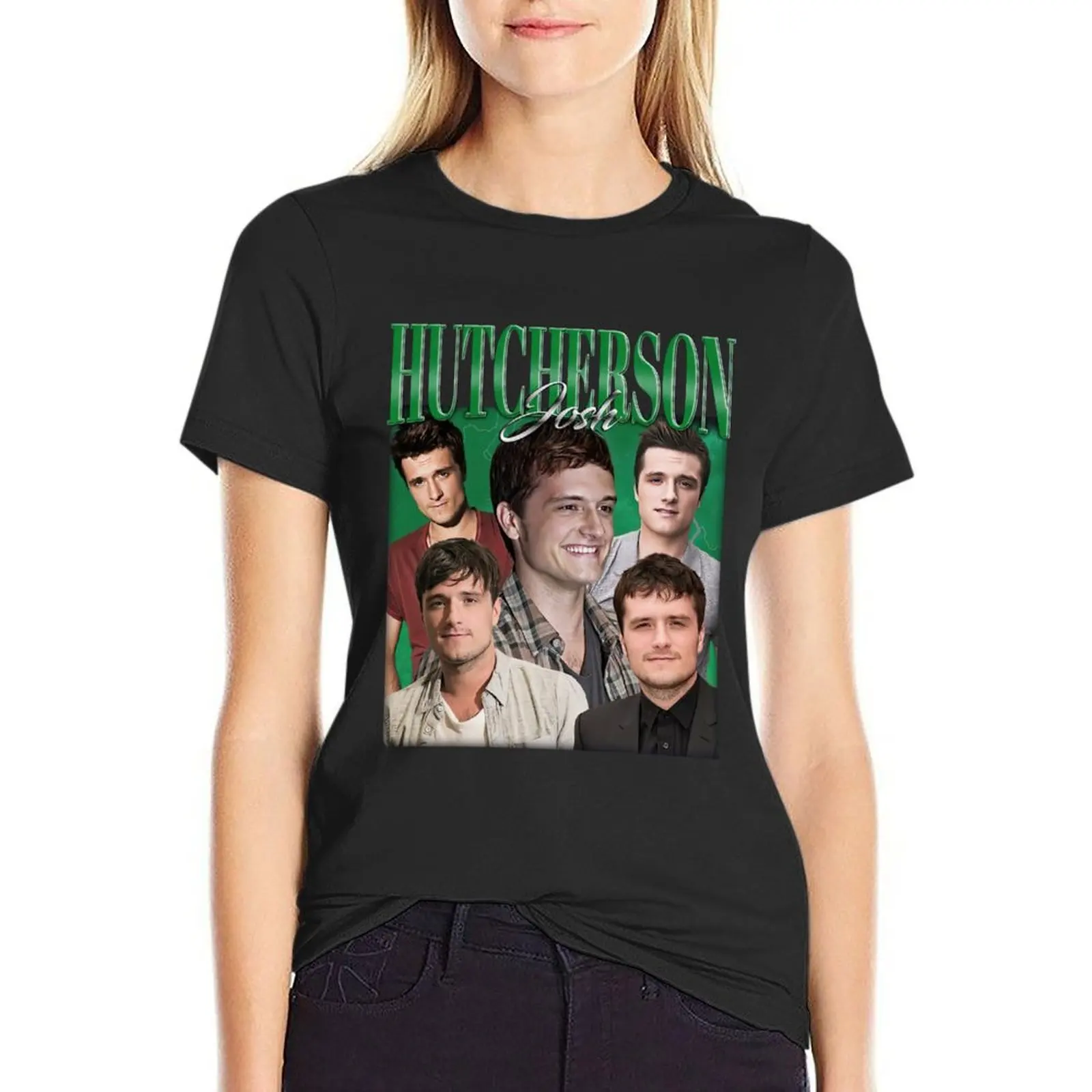 

Hutcherson Josh T-shirt kawaii clothes female summer tops clothes for Women