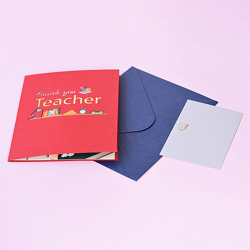 3D Greeting Card for Teacher's Day Graduate Pop Up Teacher Card