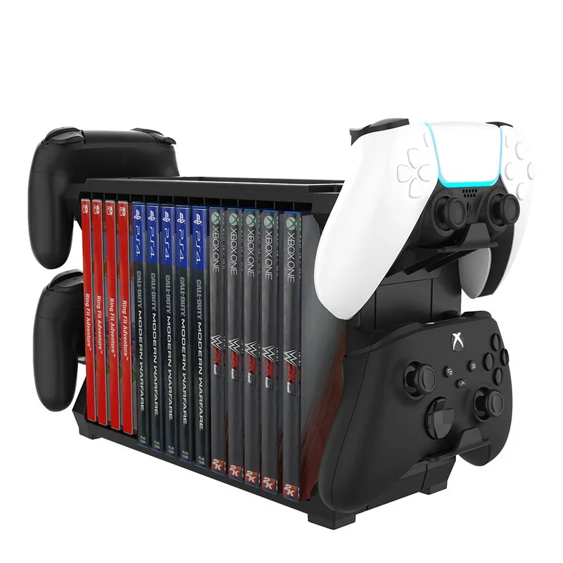 Multi-functional Game CD Disc storage Holder For PS5 Headphone Rack Stand Support Bracket