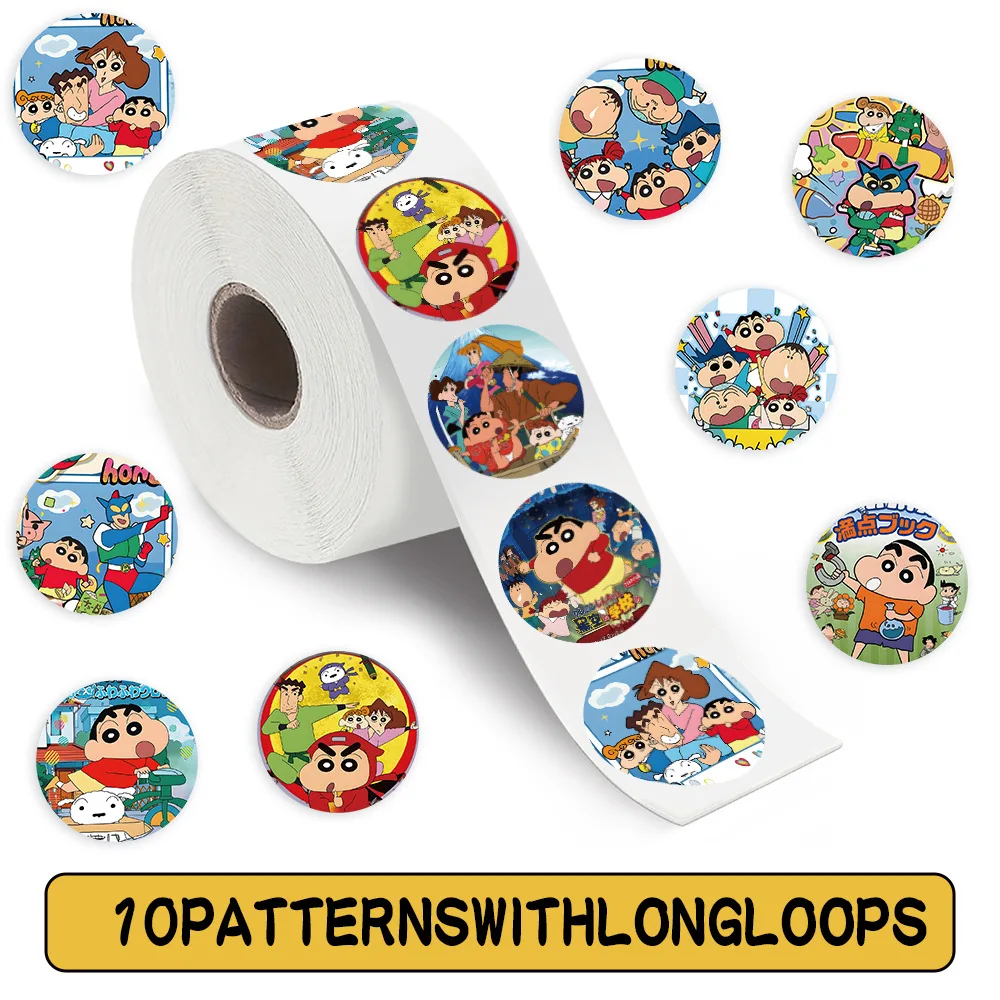 500 teile/Rolle Cartoon Crayon Shin-chan Rolle Graffiti Aufkleber Koffer Laptop Computer Gitarre Dekoration DIY Kinder Klassiker Spielzeug – Detail 3