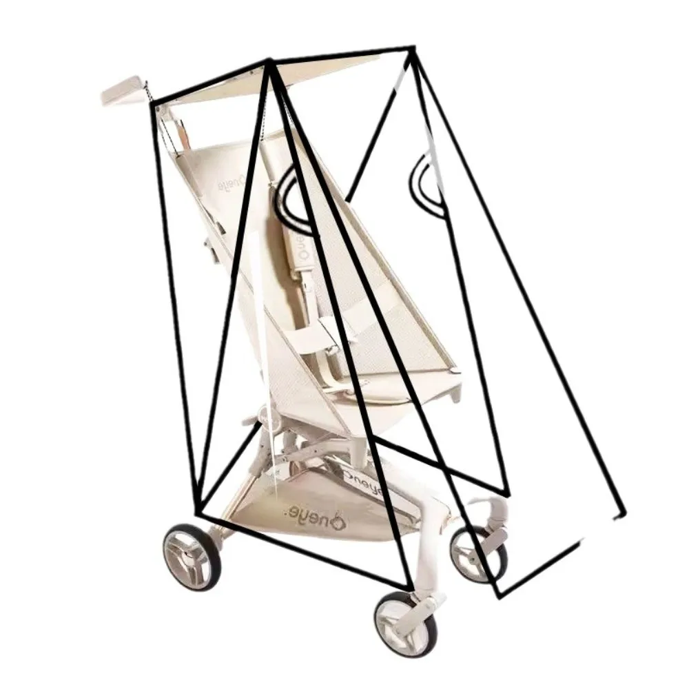 Transparent Baby Umbrella Stroller Rainproof Cover Waterproof Travel Pocket Stroller Rain Cover Nobstructed View
