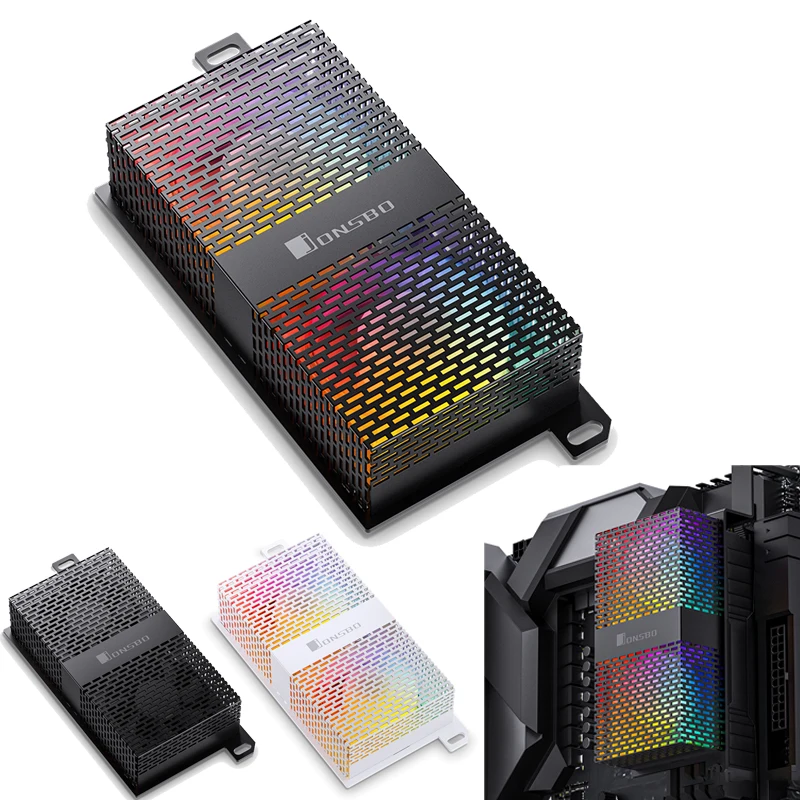 RAM Cooler 4Pin PWM/5V 3Pin ARGB RAM Air AIO Fan Cooler with Dual 50mm Fan RAM Heatsink Cooler