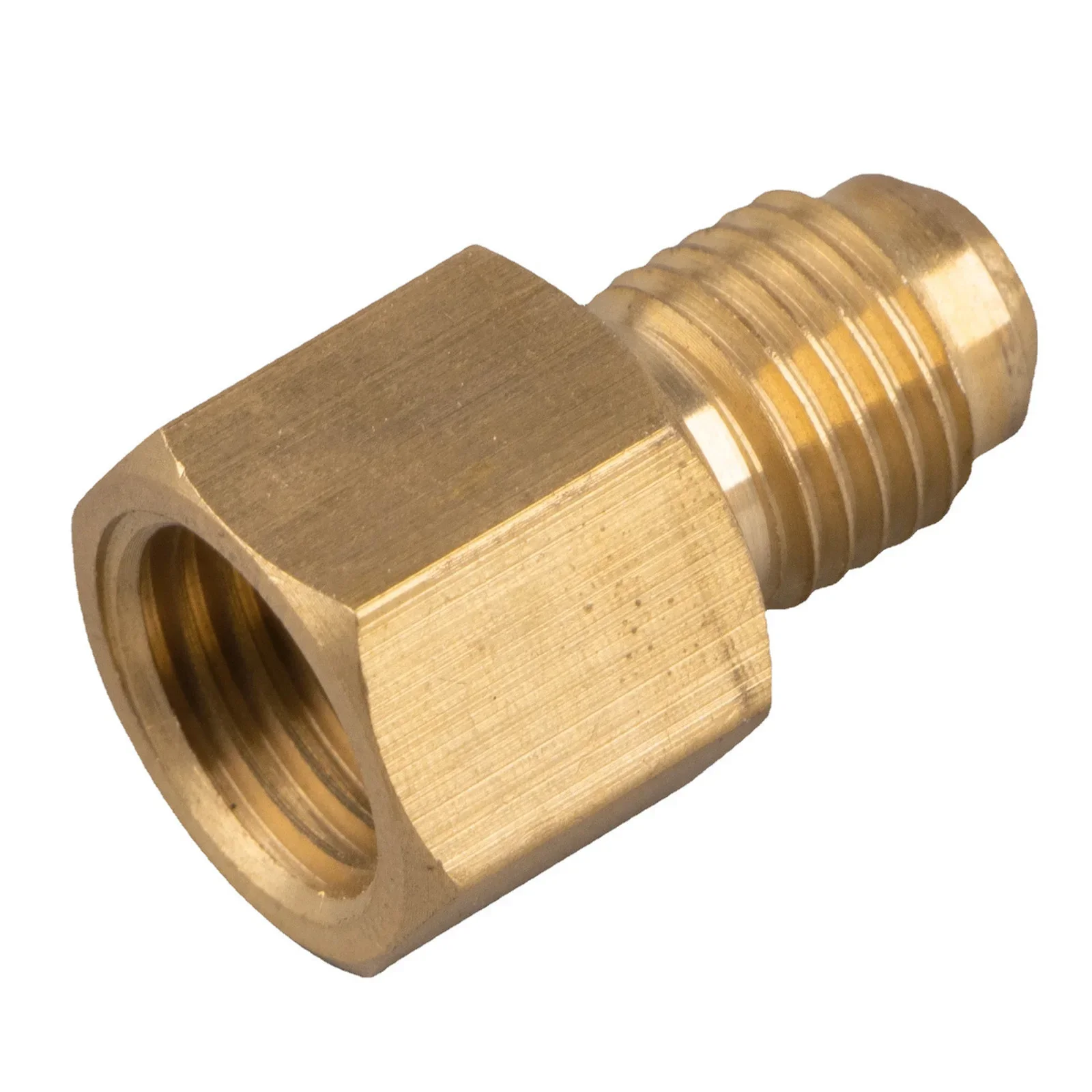 R12 To R134a Adapter With 1/4 Female 1/2 Male ACME Brass Material Durable Construction Easy Installation
