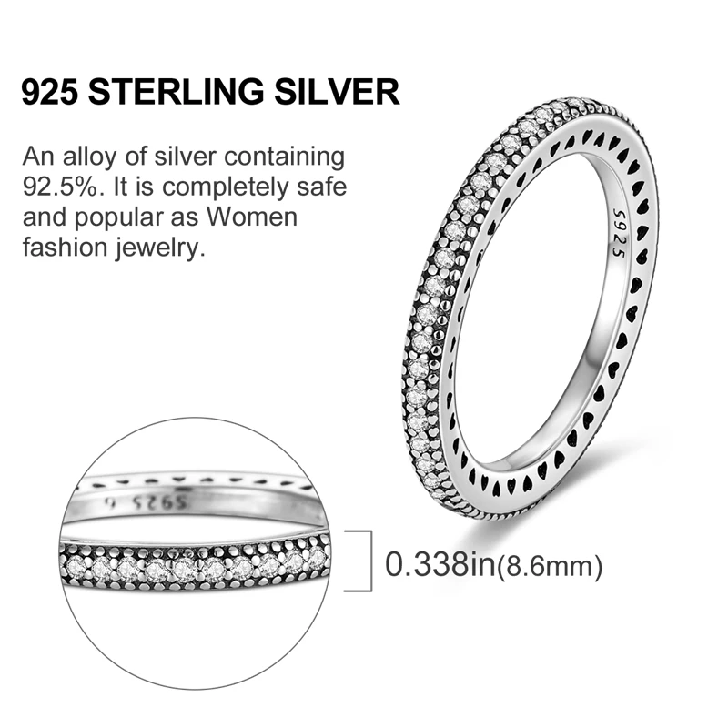 925 Sterling Silver Temperament Geometric Lines Closed Ring For Women Valentine's Birthday Fine Gifts Wedding Jewelry Accessory 5