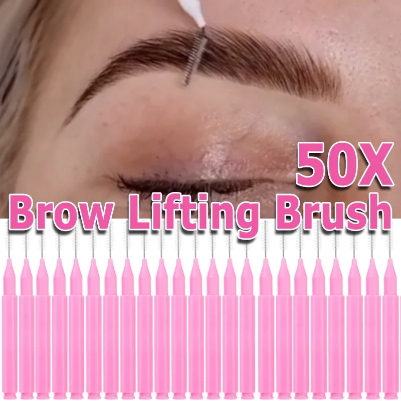 10-100Pcs Mini Eyebrow Brush Brow Lifting Brush Disposable Brow Lifting Brush Micro Bendable Eyelash Brow Applicator Makeup Tool 3