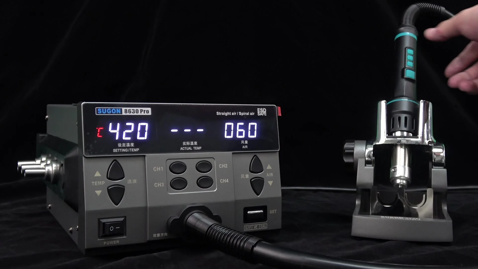 AIUNAOM Mini Pistola Termica 500W Pistola Ad Aria Calda Impostazioni 2 450℃protezione Sovraccarico Termorestringenti