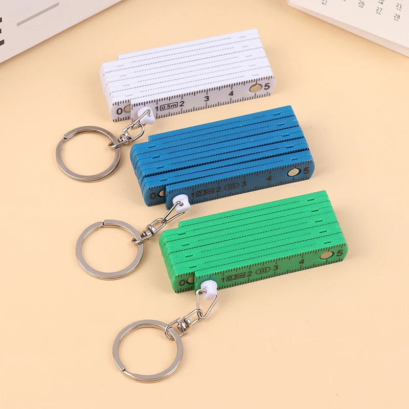 50cm Plastic Fold Ruler Tape Measure Carpenter Measuring Tool Creative Design Key Chain Key Ring tape measure measuring tape measuring ruler