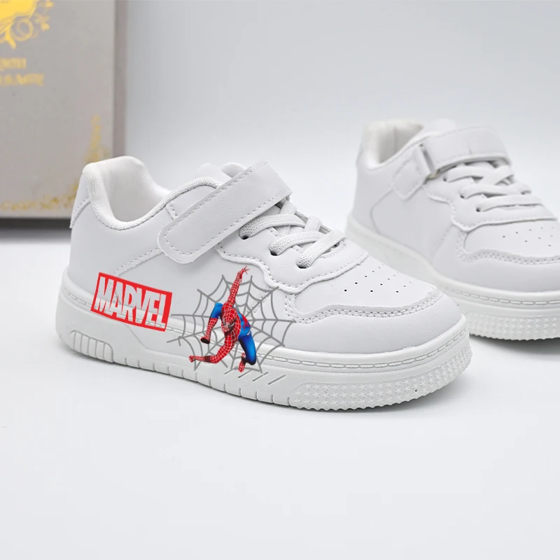 Marvel Kids Shoes - Boys White Breathable Casual Sneakers With Cartoon Print
