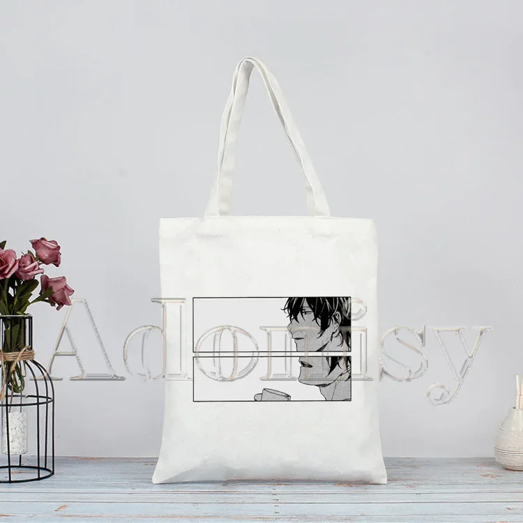 Yaoi Bl Given Yaoi Given Anime Shopping Bag Bolso Canvas Handbag Eco Grocery Bag Tote Fabric Sac Cabas Woven Sacolas