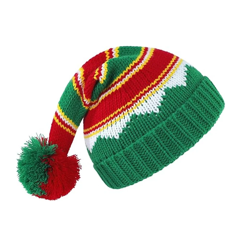 Century Star Christmas Hats for Women Santa Hat Adult Unisex Classic Knitted Warm Beanie for New Year Holiday Party Hats