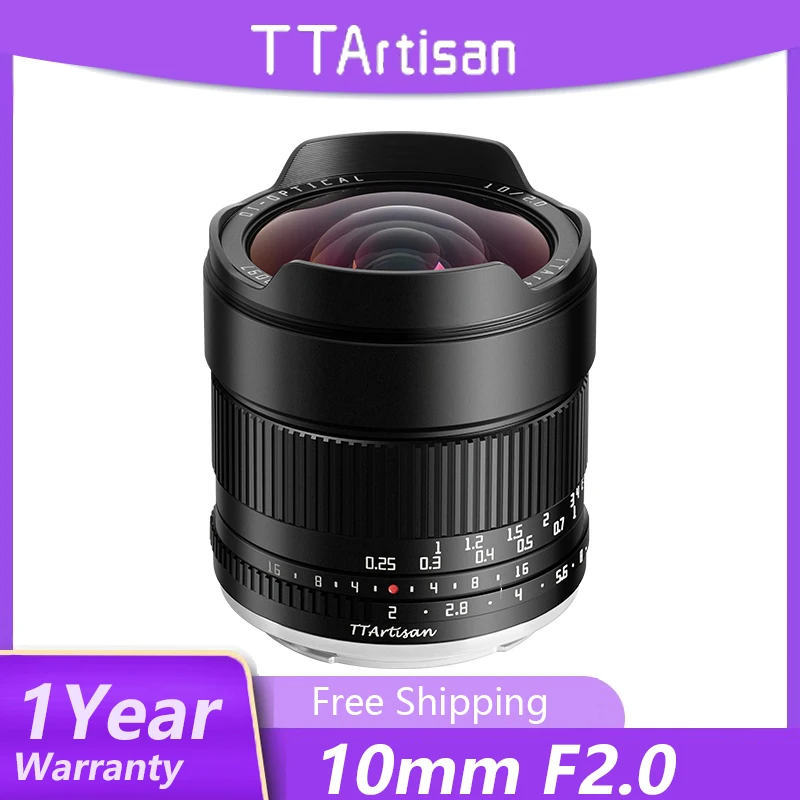 

TTArtisan TT 10F2.0 APS-C 10mm F2 ASPH with SONY E/FUIJ X/NIKON Z/M43/Canon EOS RF Lens Mount to Camera Body
