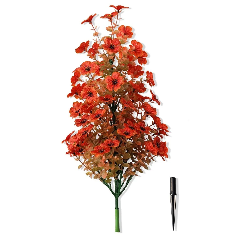 Description Picture 3 of itemLawn Decor Artificial Plant Garden Stake Porch Decor Decorative Ornament Garden Stake Decor with Stake Simulation Flower Violet