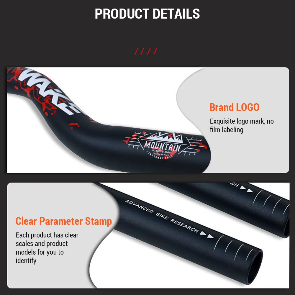31,8mm Mountainbike Lenker Aluminium legierung Fahrrad Riser Lenker 55mm Anstieg 780mm Länge Fahrrads tange mit matter Oberfläche – Detail 16