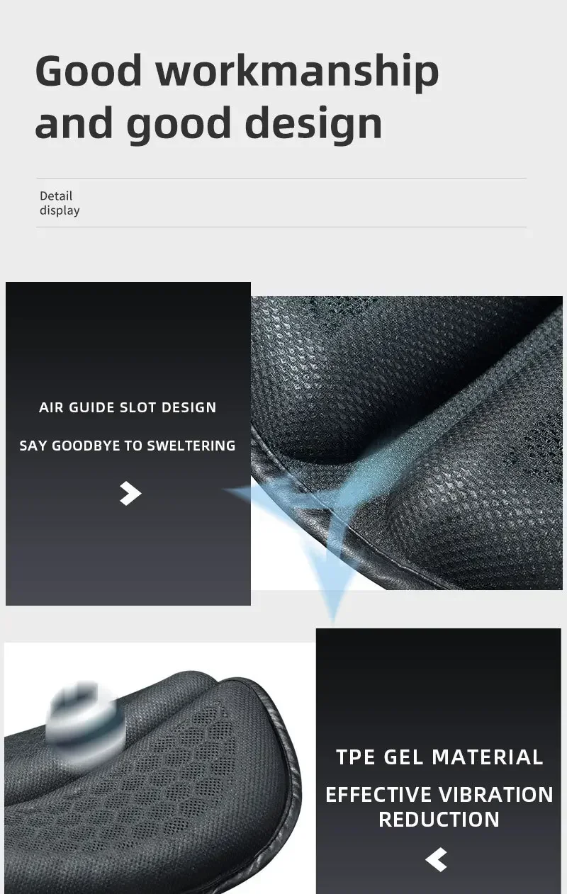 Motorrad Sitzkissen Anti-Rutsch Motorrad Aufblasbare 3D Schlag Luft Kissen Druckentlastung Fahrt Sitz Pad Motorrad Zubehör – Detail 13