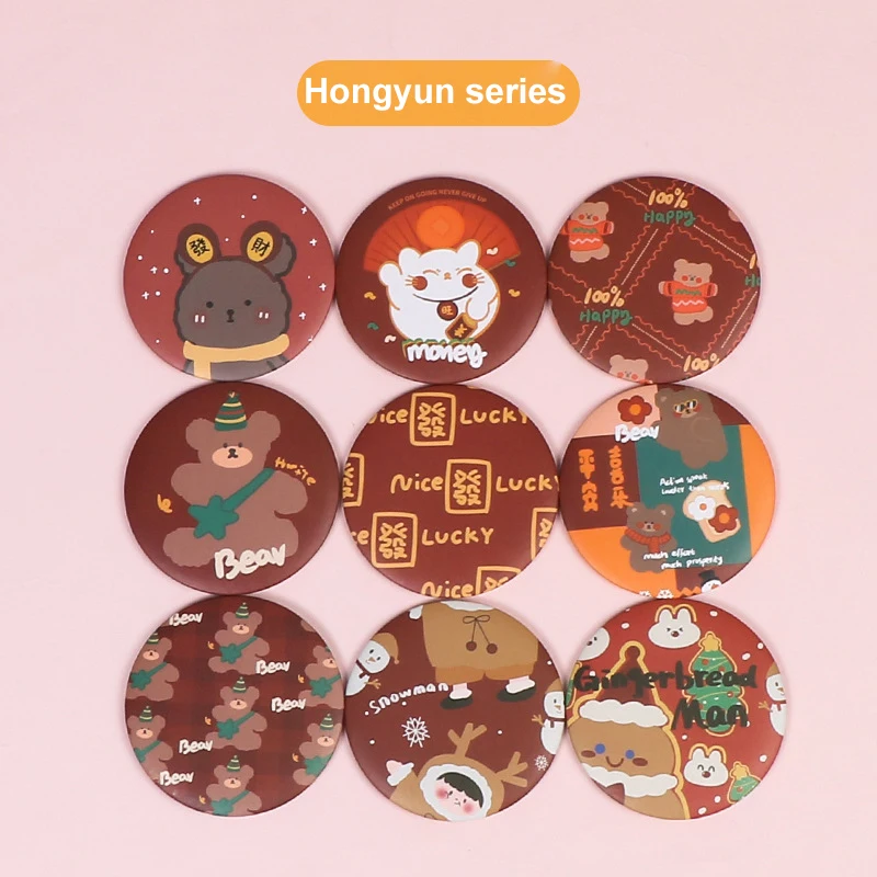 Cartoon Small Mirror Compact Portable For Cartoon Portable Makeup Festival Gift makeup mirror hand holding mirror