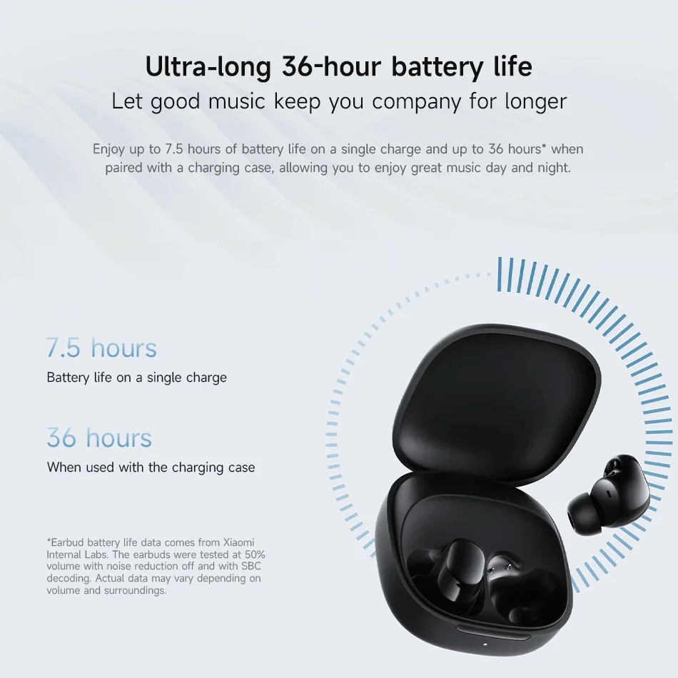 Global Version Xiaomi Redmi Buds 6 Play Earbuds 10mm Dynamic Driver AI Noise Cancellation 36 Hours Battery TWS Earphone wireless bluetooth earphones