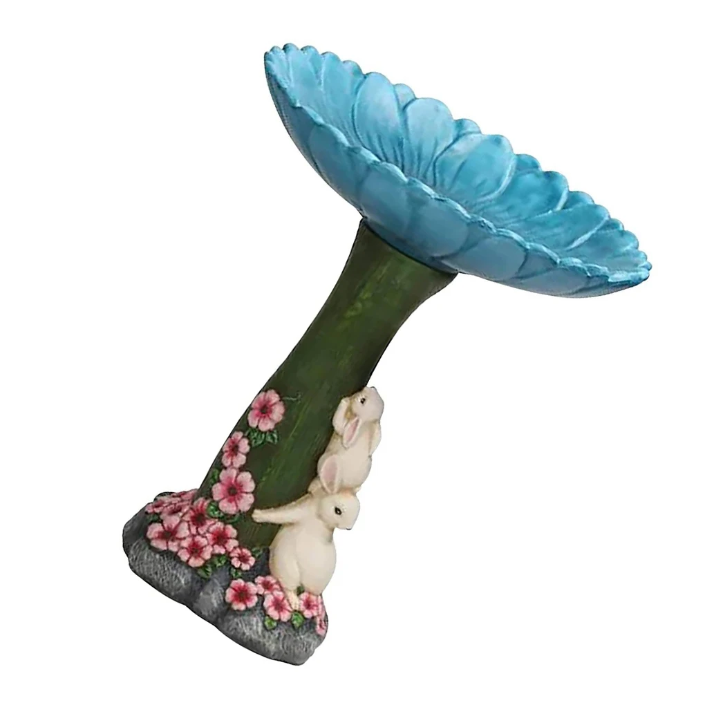 

Resin Bird Feeder Animals Statue Bath Standing Garden Outdoor Home