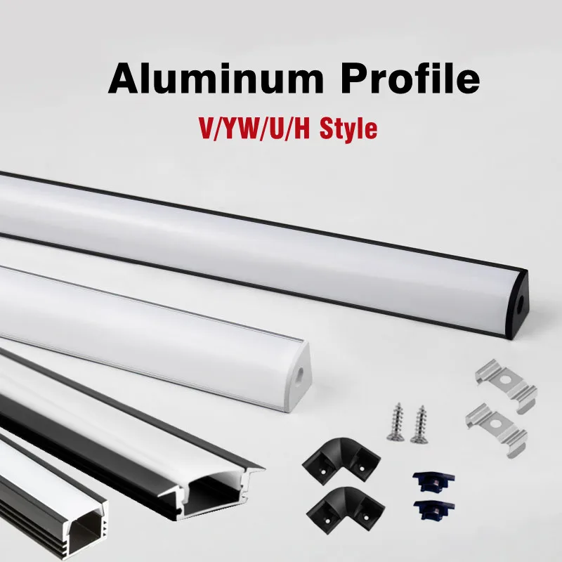 2-30pcs/lot 0.5m/pcs 45 degree angle aluminum profile for 5050 3528 5630 LED