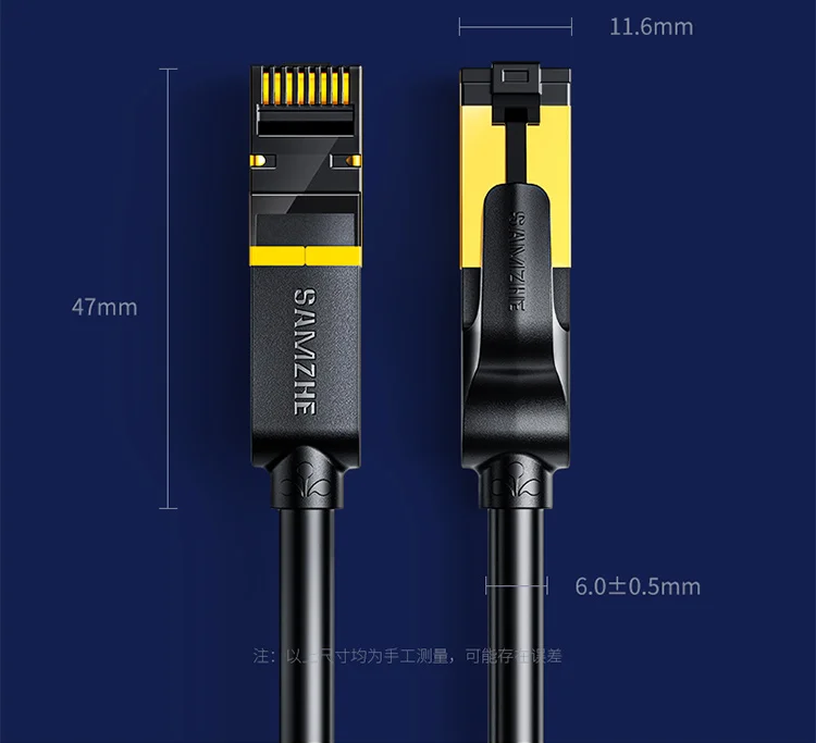 Samzhe Ethernet-Kabel Cat7 Lan-Kabel UTP CAT7 RJ 45 Netzwerkkabel RJ45 Cat7 Internetkabel Patchkabel für Modem-Router-Kabel – Detail 11