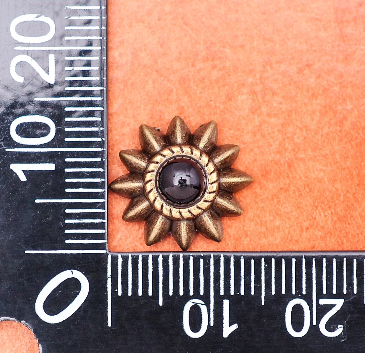 20 stücke 13mm Messing westlichen ethnischen Blumen stern schwarz türkis Conchos Spikes Niet Nieten für Leder Handwerk Gürtel Ledertasche Dekor – Detail 21