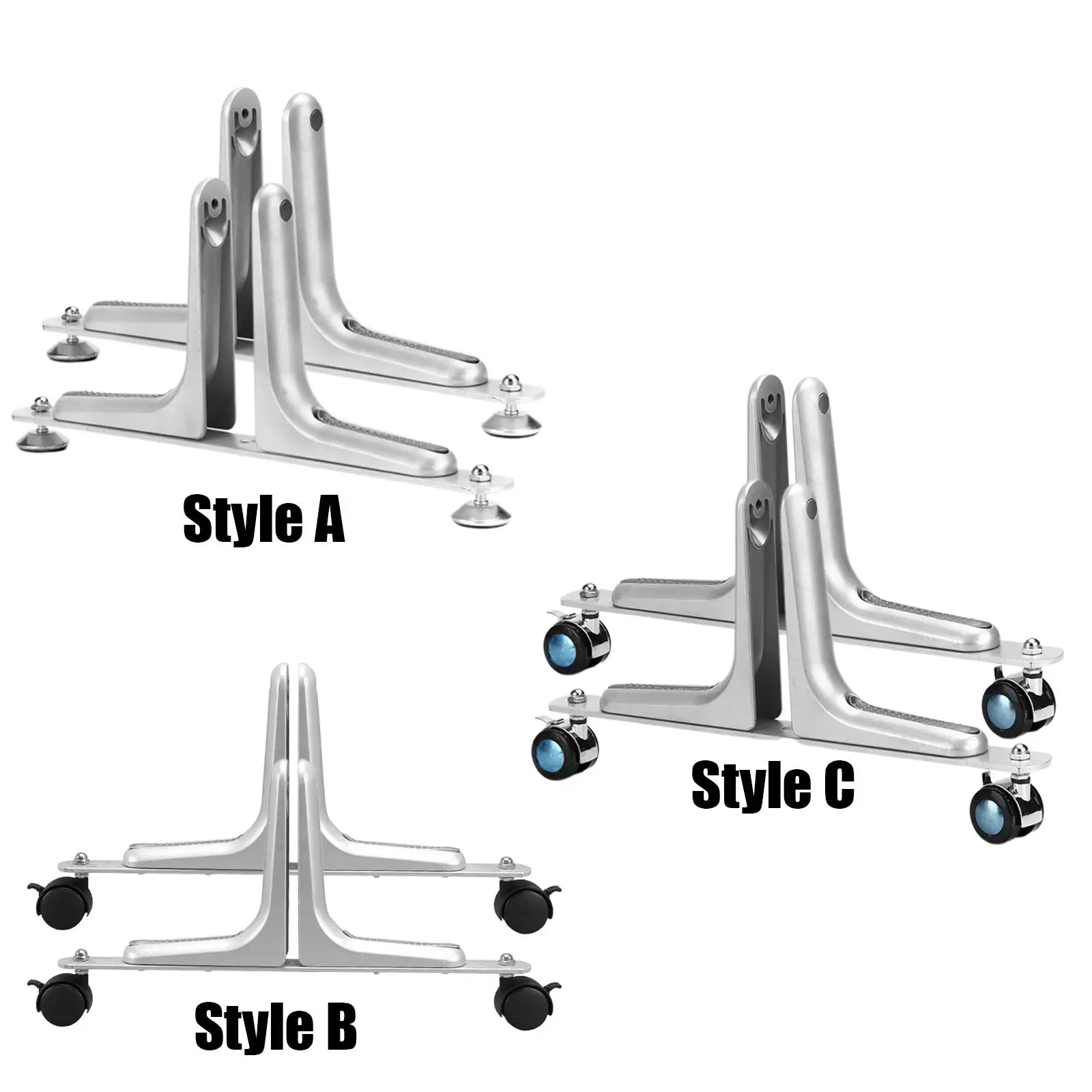 2Pcs Screen Bracket with Wheel Partition Durable Adjustable Wear Resistant