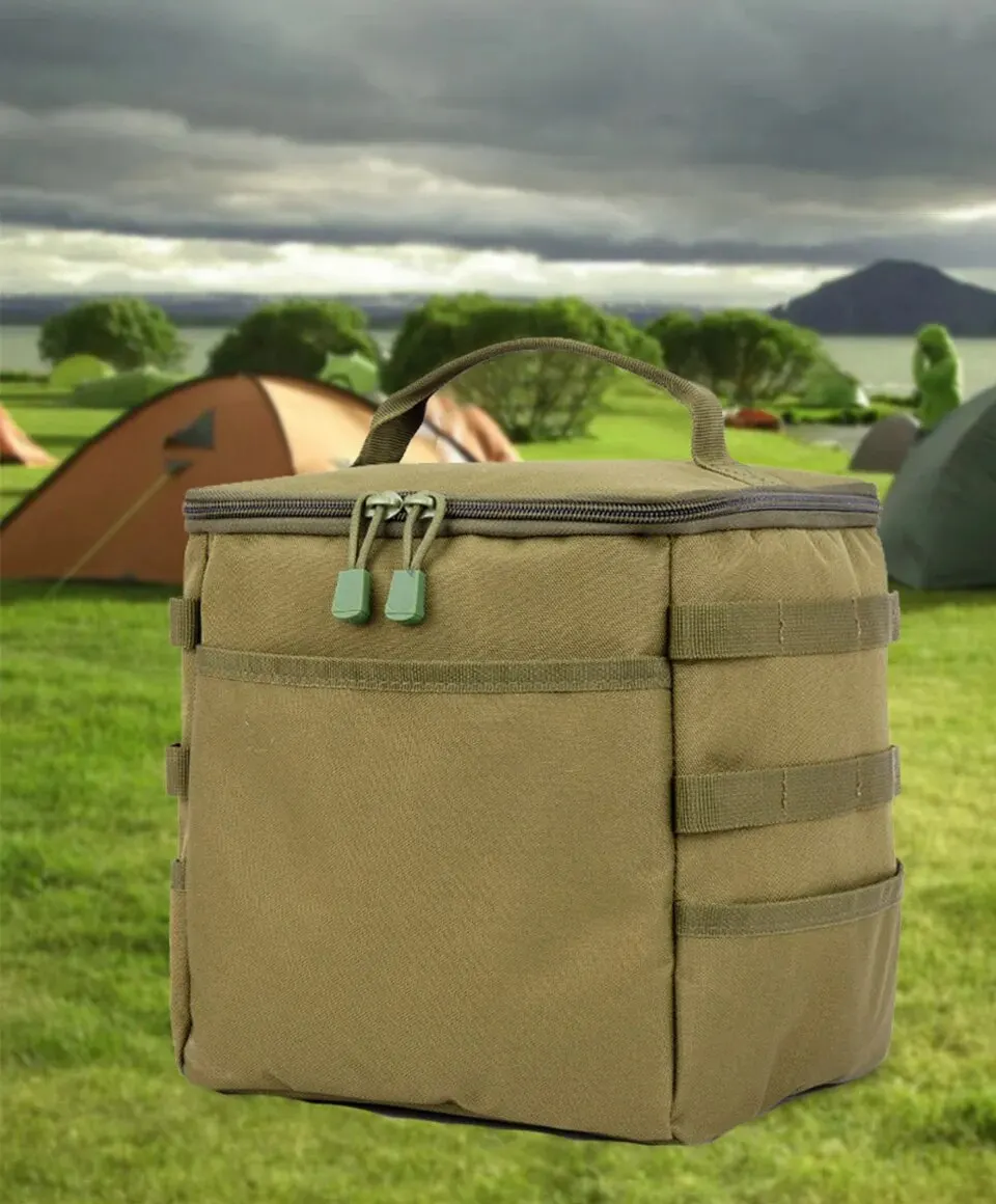 Description Picture 2 of itemOutdoor Camping Storage Bag Large Capacity Ground Nail Tool Bag Gas Canister Picnic Cookware Utensils Kit Bag