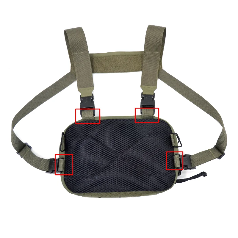 Sommer Taktische Weste Brust Rig Tasche Atmungsaktive Pad Gummi Dämpfung Pad Rückwand Haken Schleife Gurtband Hängen Platte Jagd Ausrüstung – Detail 7
