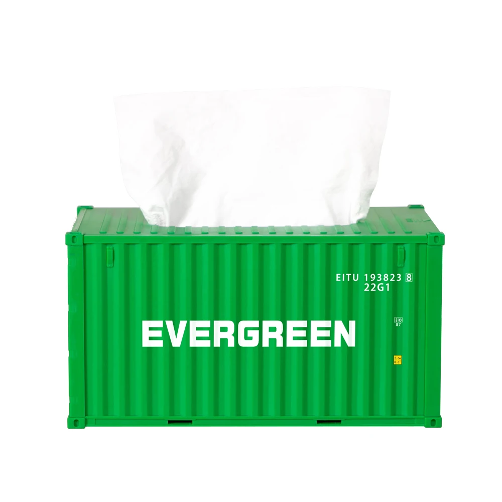 Shipping Container Model EMC Tissue Box Desktop Paper Holder Storage Napkin Box Organizer Decorations tissue dispenser tissue box