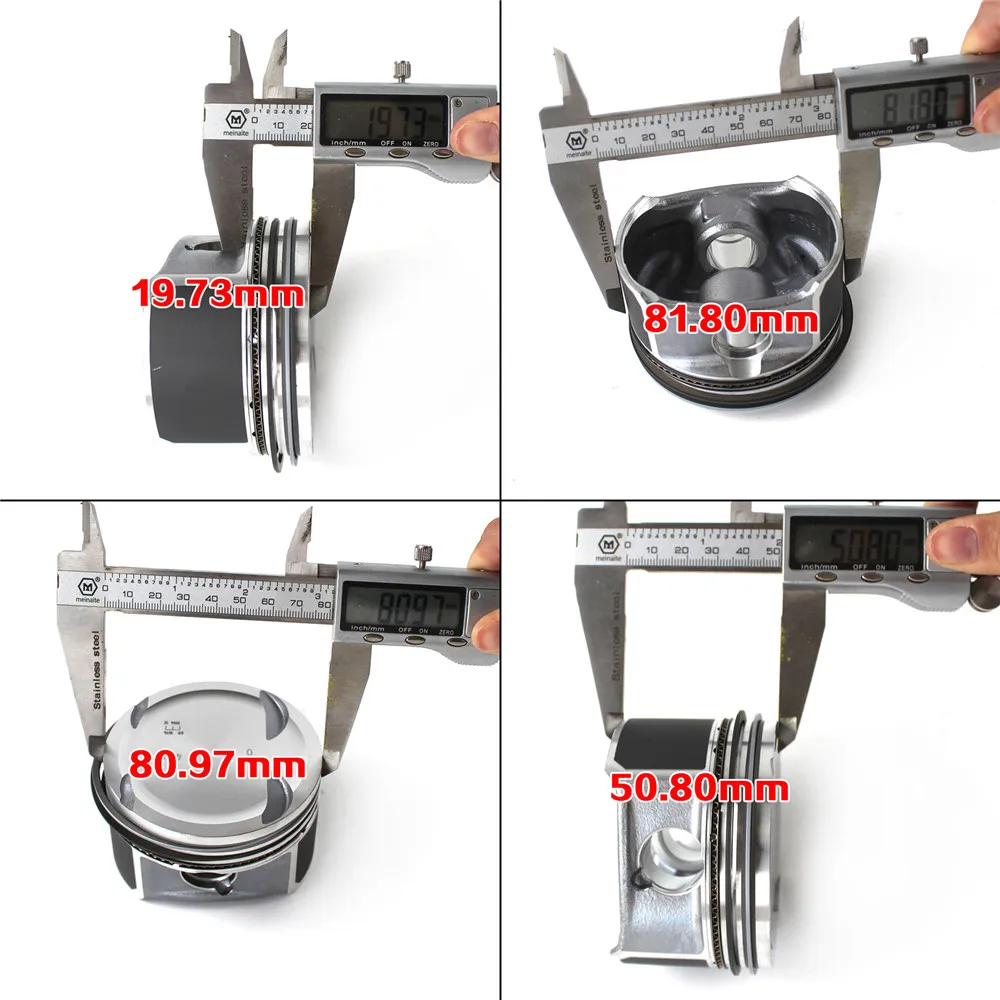4Pcs Pistons & Rings Set &Phi;82mm M271 for Mercedes-Benz W203 W204 A209 C200K 1.8L 2710306617 2710300024 2710306617 N000000000936