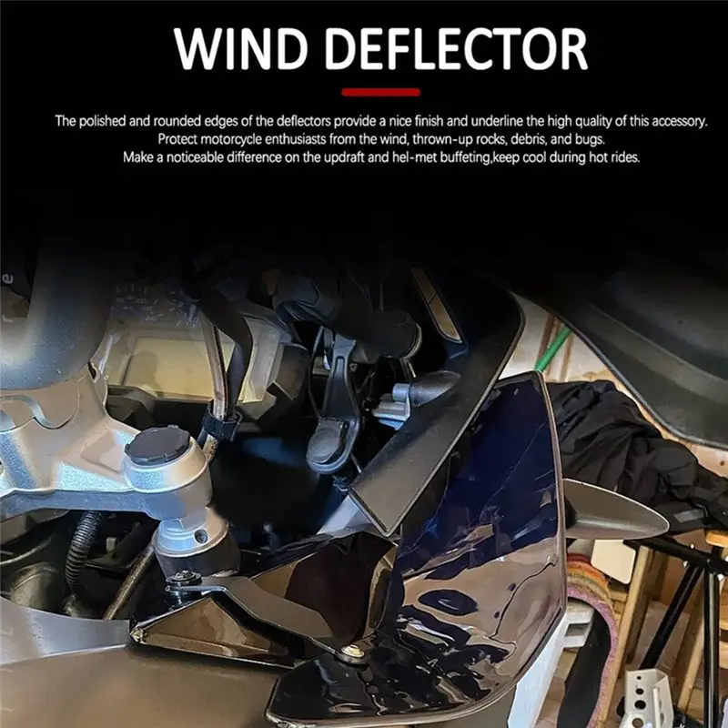 AEE5-오토바이 윈드 디플렉터 윈드실드 핸드가드 커버 사이드 패널 BMW R1200GS LC 랠리 익스클루시브 R1250GS용