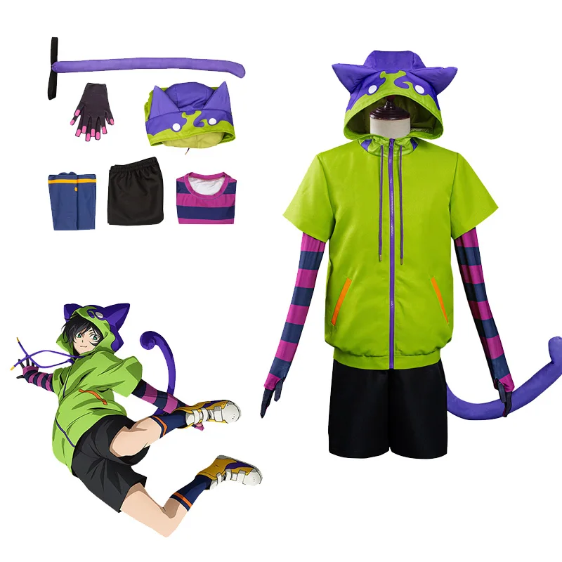 

Anime SK8 the Infinity Miya Cosplay Costume Coat Pants Outfits Halloween Carnival Suit