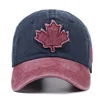 Unisex Washed Cotton Vintage Cap Canada Big Maple Leaf Embroidery Baseball Cap Men And Women Outdoor Sports Hats 3