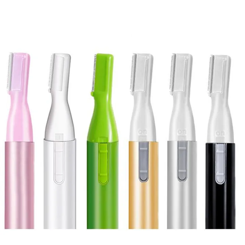 Portable Mini Pink Electric Eyebrow Trimming Hair Remover For Women Body Facial Shaver Hair Blade Razor Epilator USB Rechargable 3