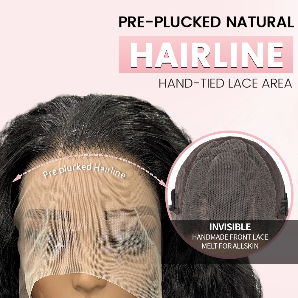 13X6 Kinky Straight Lace Front Wig Dark Brown Fluffy Kinky Straight with Bouncy Curly Ends Lace Frontal Hair Wigs for Black Wome 3