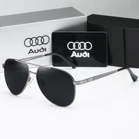 Audi UV400 Polarized AntiGlare Retro Flight Sunglasses Glasses for Motorcycle Classic FrogEye Outdoor Glasses Men Women 558
