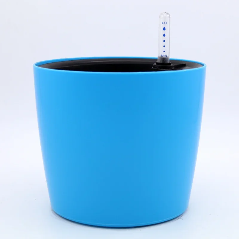 Modern Decorative Self-Watering White Planter with Water Level Indicator