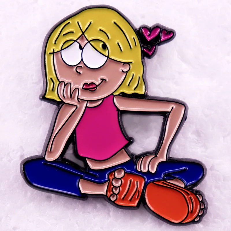 

Cartoon Girl Enamel Pin Lapel Pins Badges on Backpack Women's Brooch Clothes Jewelry Fashion Accessories Gift