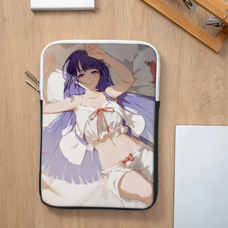 Anime Personalizado Bolsa Genshin Impacto hu Tao Design Bolsa para Portátil Case para Ipad Acer Dell Bonito Menina à Prova de Choque 13 15.6 Bolsa - Imagem 3