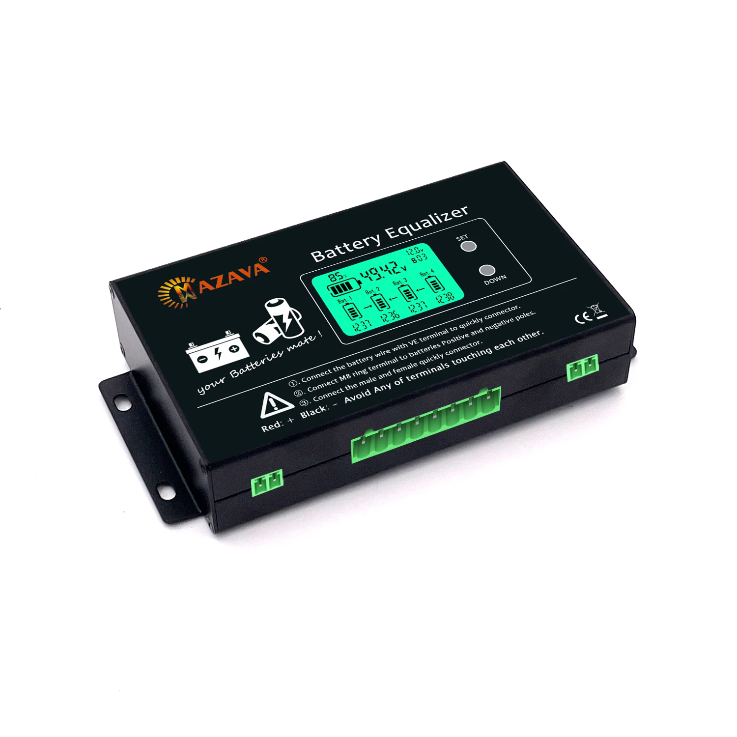 ЖК-дисплей для баланса батареи MAZAVA, зарядное устройство LiFePO4 HX02 4S 12V 24V 36V 48V 96V